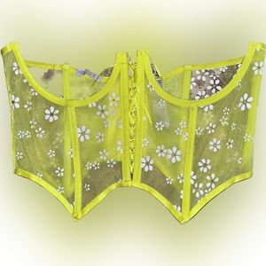 SAVAGE X FENTY Custom bustier; Puff Daisy Collection